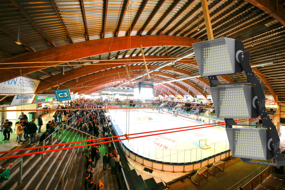 LED Beleuchtung Eishockey Eissport Strahler Leuchten Lampen