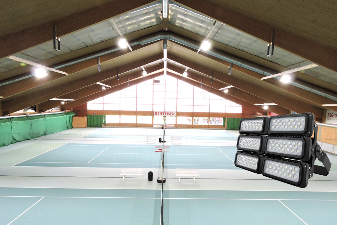LED Beleuchtung Tennis Halle Strahler Lampe Leuchten