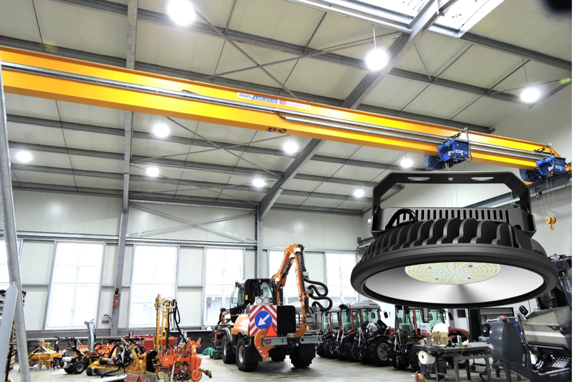 LED Beleuchtung halle Industrie werstatt UFO